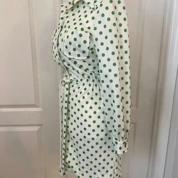 Parade Vintage 1970s Polka Dot Shirt Dress - Picture 3 of 12